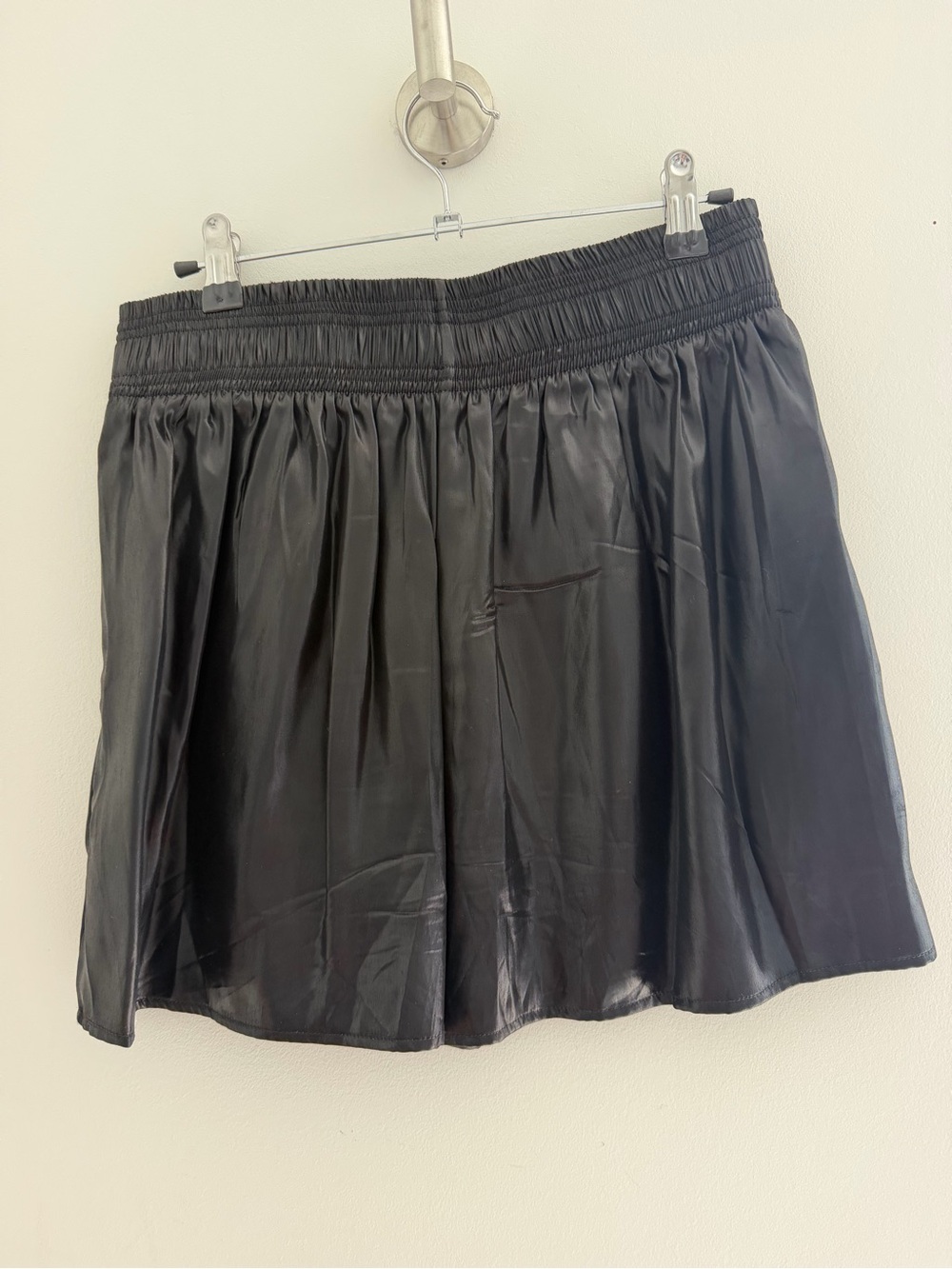 Celine Black Satin-Effect Elastic Waist Skort - Picture 2 of 2